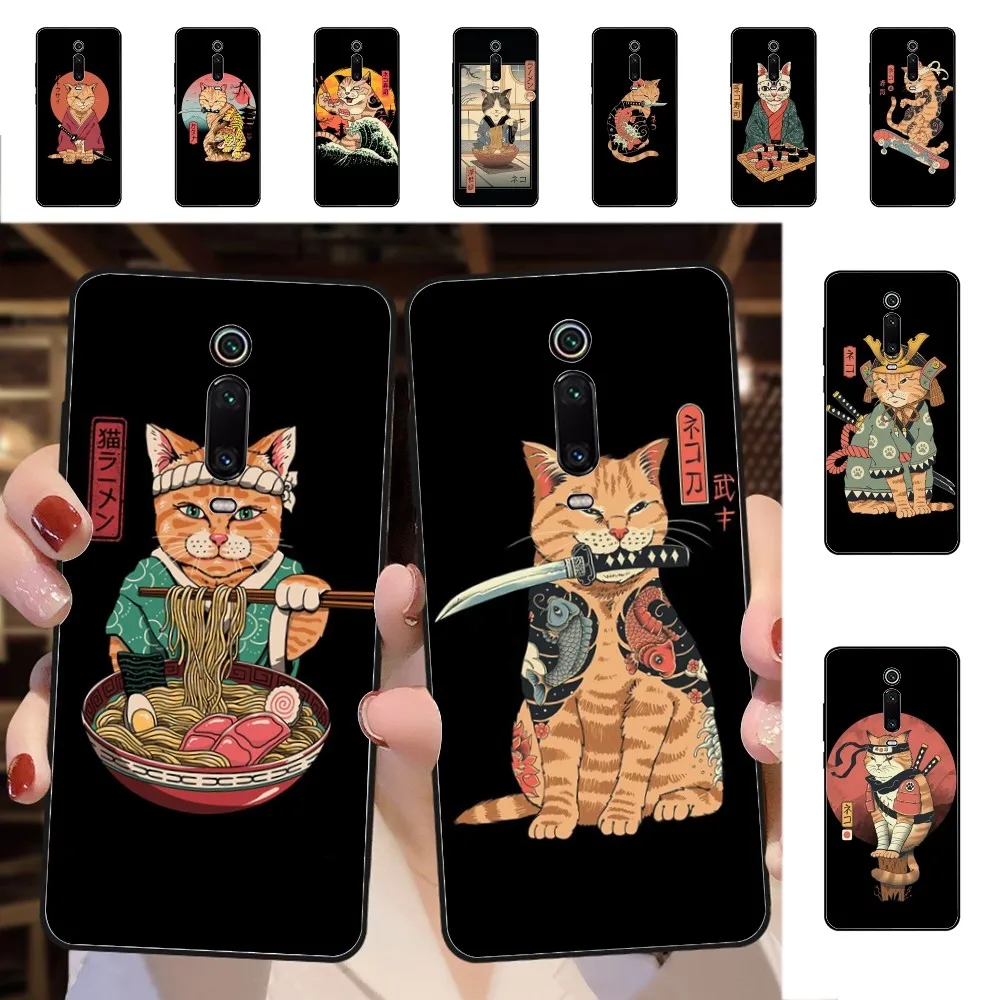 Рамен JAMULAR Neko, японская кошка для Redmi 5 6 7 8 9 10 plus pro 6 7 8 9 A GO K20 K30 K40 pro plus F3 Fundas