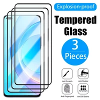 3pcs protective glass for honor 8x 9c 8c 20 8a pro 20i 30i 10i screen protector for honor 50 30 10 20 lite 9a 9x premium glass