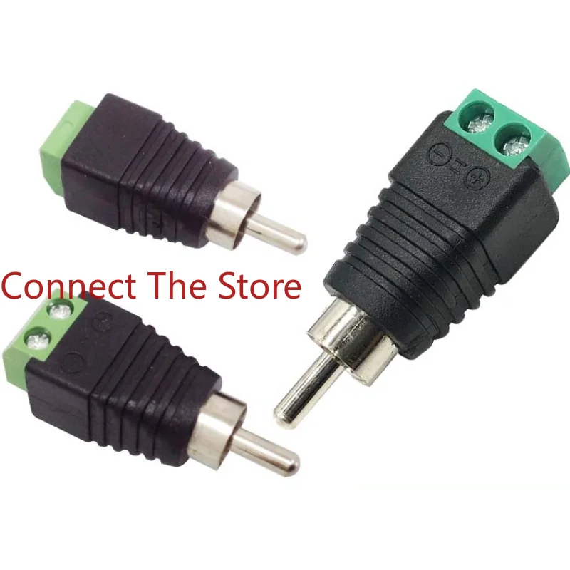 

9PCS Supply AV Lotus Connector Solderless Screw Male RCA Audio Video Plug Head