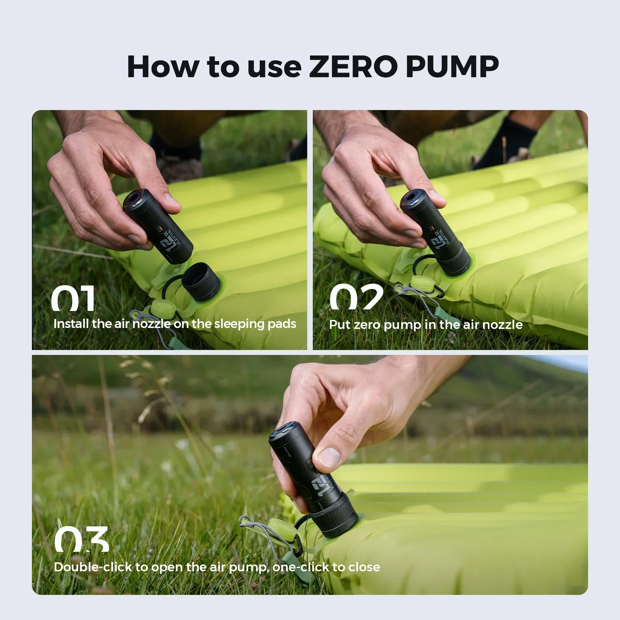 Flextail Zero Pump 34 г Сверхлегкий насос для накачивания Мини Портативный уличный