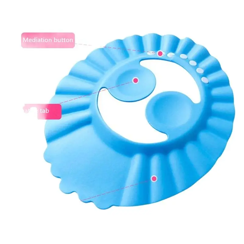 

Bath Supplies Adjustable Safety Shampoo Shower Cap Soft Hair Care Shower Cap Shower Jacket Child Care Shower Cap