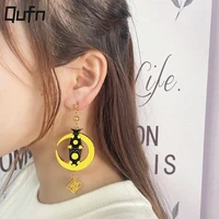 arataki itto geo vision anime genshin impact cosplay earrings studs anime peripheral jewelry game element gold earrings vintage
