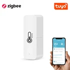Умный Wi-Fi датчик температуры и влажности Tuya ZigBee, комнатный гигрометр, контроллер, мониторинг для Alexa Google Home