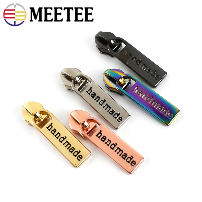 

10/30Pcs Meetee Zipper Sliders for 5# Nylon Zippers Handmade Garment Zip Head Puller Bag Repair Kits DIY Sewing Accessories