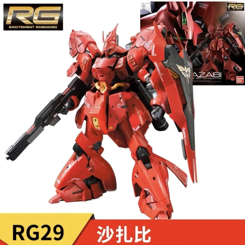 

Bandai Original Rg 1/144 Msn-04 Sazabi аниме экшн-фигурка Сборная модель игрушки Коллекционная модель подарки для детей