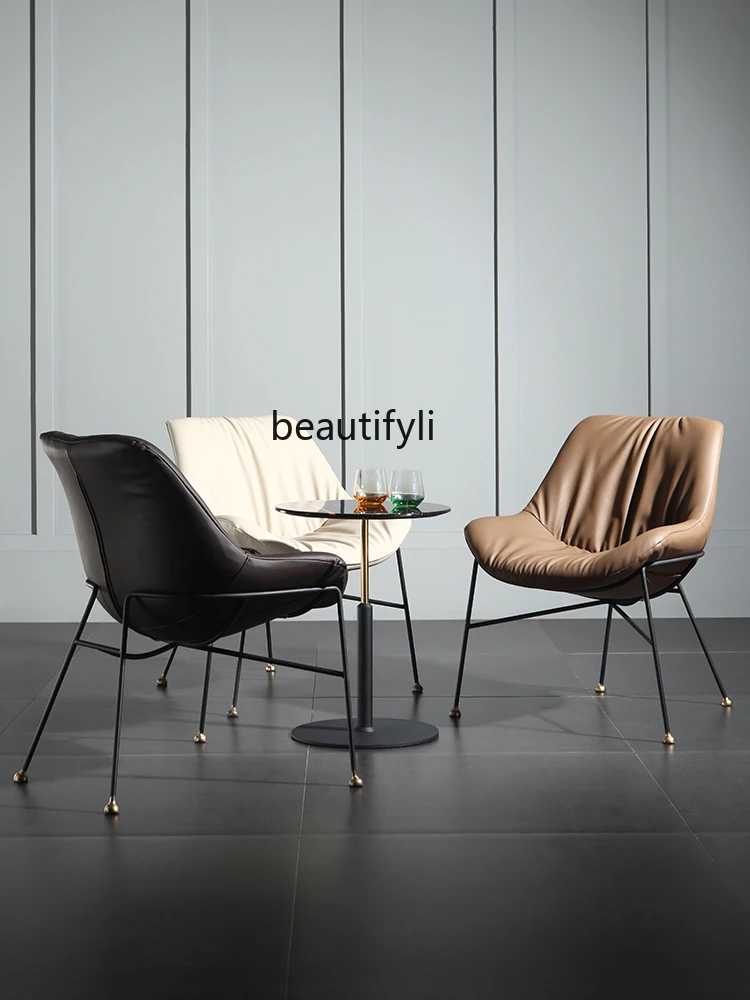 

zqNordic Simple Chair Leisure Chair Negotiation Reception Chair Modern Home Bedroom Single Sofa