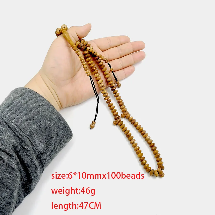 Новинка 2026 года, молитвенные бусины Tasbih Natural 100, Рамадан, Ид, подарок, исламский арабский модный браслет, Misbaha (art.: 3920d4a548b3d) - 3920d4a548b3d