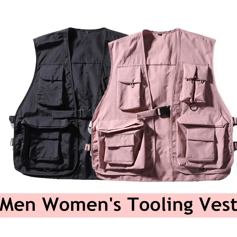 

Multi Pocket Loose Cargo Men Womens Military Fans Tactical Jacket Outdoor Hiking Travel Camping Fishing Vest