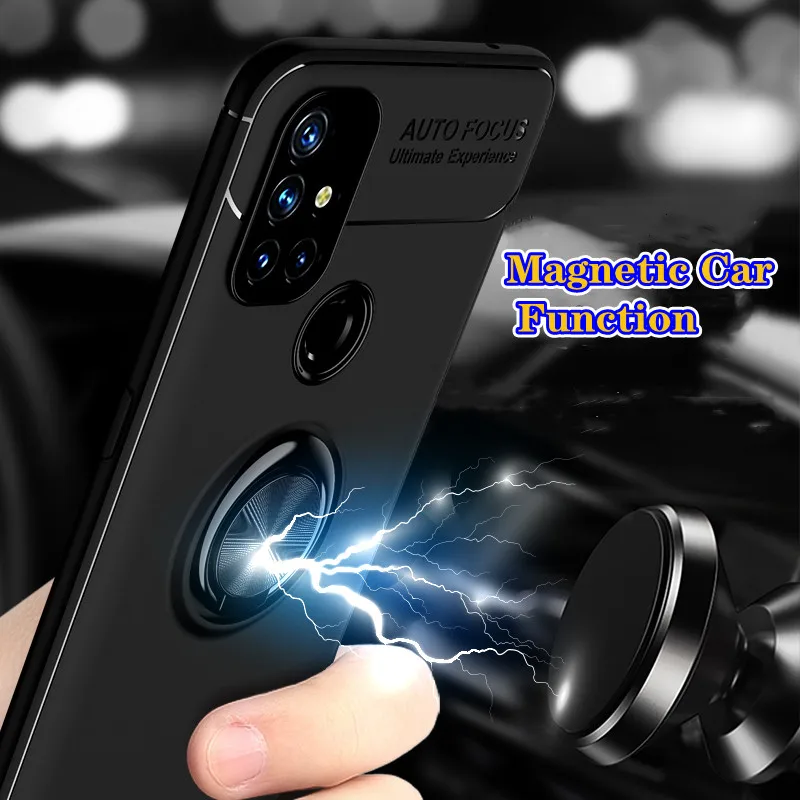 phone cases for oneplus 9r nord n100 n10 5g 9 pro 8t 8z 7t 7 6t ce2 soft tpu case with ring holder hidden stand car magnet cover free global shipping