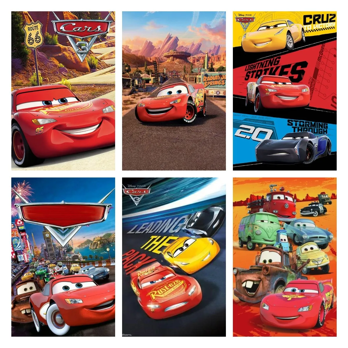 

Disney 5D DIY Diamond Painting Set Diamond Painting Cars Lightning Mcqueen Full Drill Square Round Mosaic Home Decoration