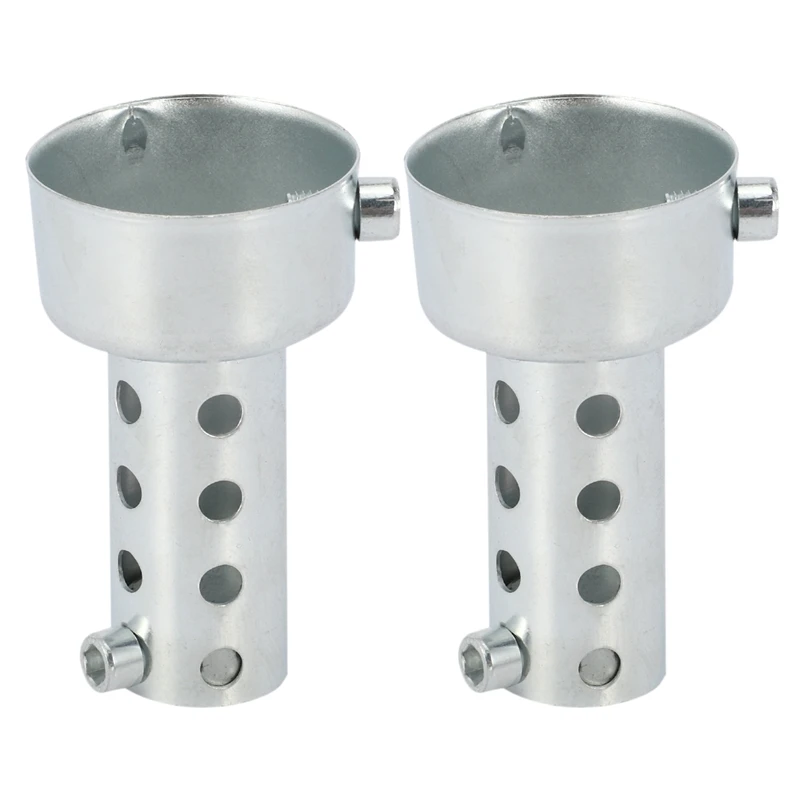 

2X Silver Motorcycle Exhaust Can Muffler Insert Baffle DB Killer Silencer 45Mm X 80Mm