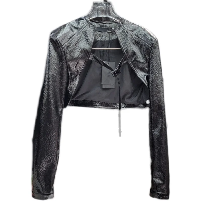 

Женская короткая куртка из ПУ кожи, Женская шаль из искусственной кожи