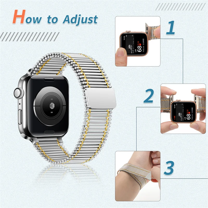 Magnetic Loop Strap For Apple watch Band 44mm 40mm 45mm 41mm 42mm 38mm Stainless steel correa bracelet iWatch serie 7 se 6 5 4 3