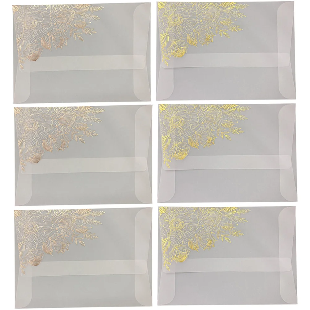 

6Pcs Invitations Envelopes Weddings Cards Birthday Bridal