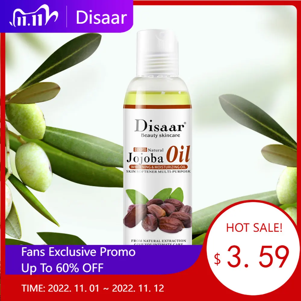 

Disaar 100ml Jojoba Oil Body Oil Repair Skin Massage Essential Oil Moisturizing Whitening Lighten Fine Lines Spots Skincare