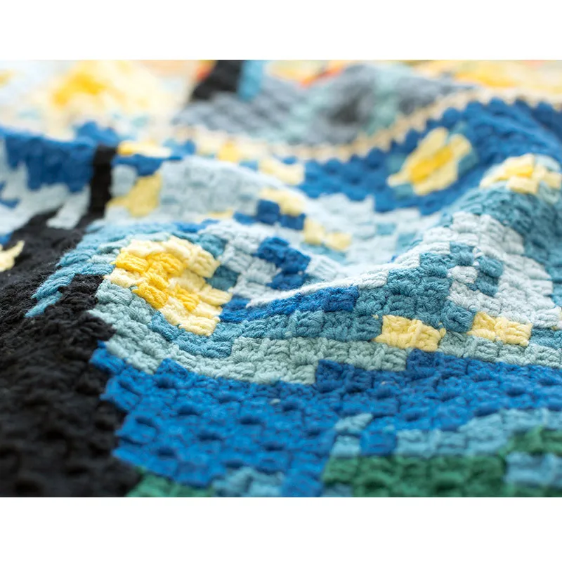 Susan's Family DIY Набор для вязания крючком одеяло Ван Гог мондриан материалы посылка