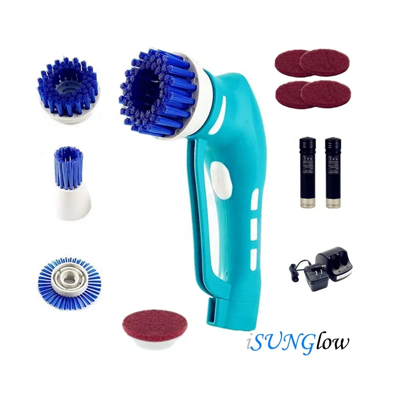 

Cordless Electric Power Cleaning Scrubber with 4 Spin Scrubber Brushes Heads for Tiles Showers Bathroom Windows Kitchen Car
