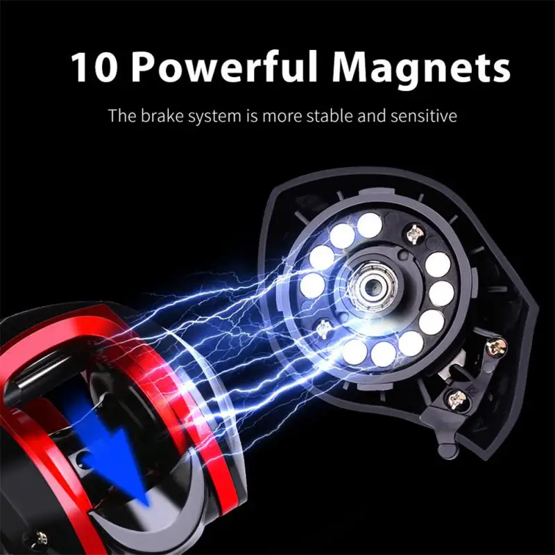 

Металлическая Рыболовная катушка, износостойкая катушка с 12 магнитными тормозами