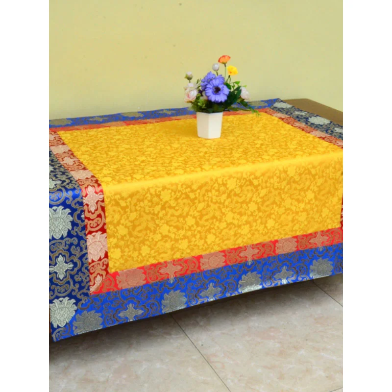 Tibetan for Tablecloth Buddhist Table Ethnic Style Household Incense Table Tribute Table Mat Brocade Table Tea Table Ornament