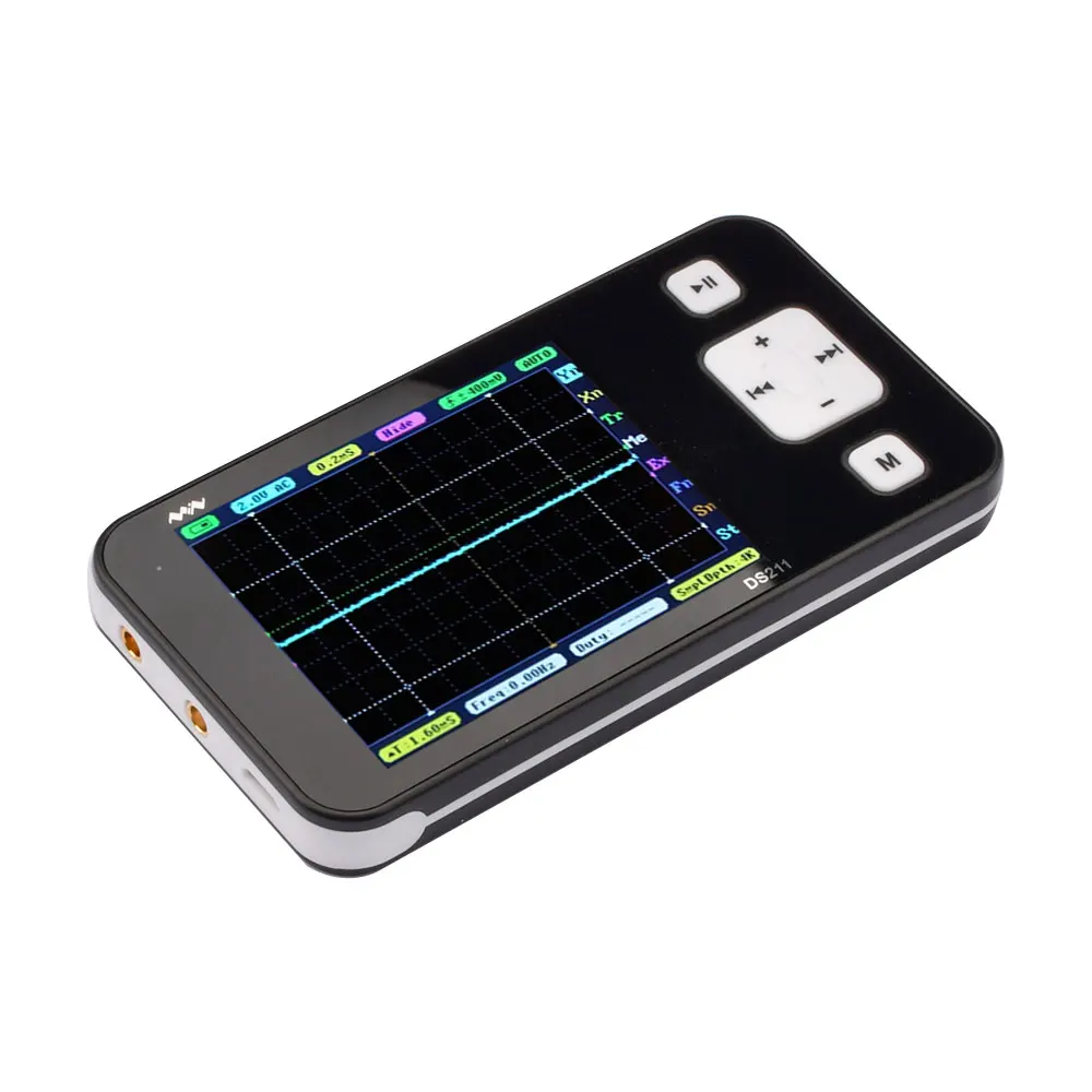

Mini Single Channel DS211 Digital Storage Oscilloscope 200KHz Built In 8MB MCU internal ADC for Signal frequency/period/duty cyc