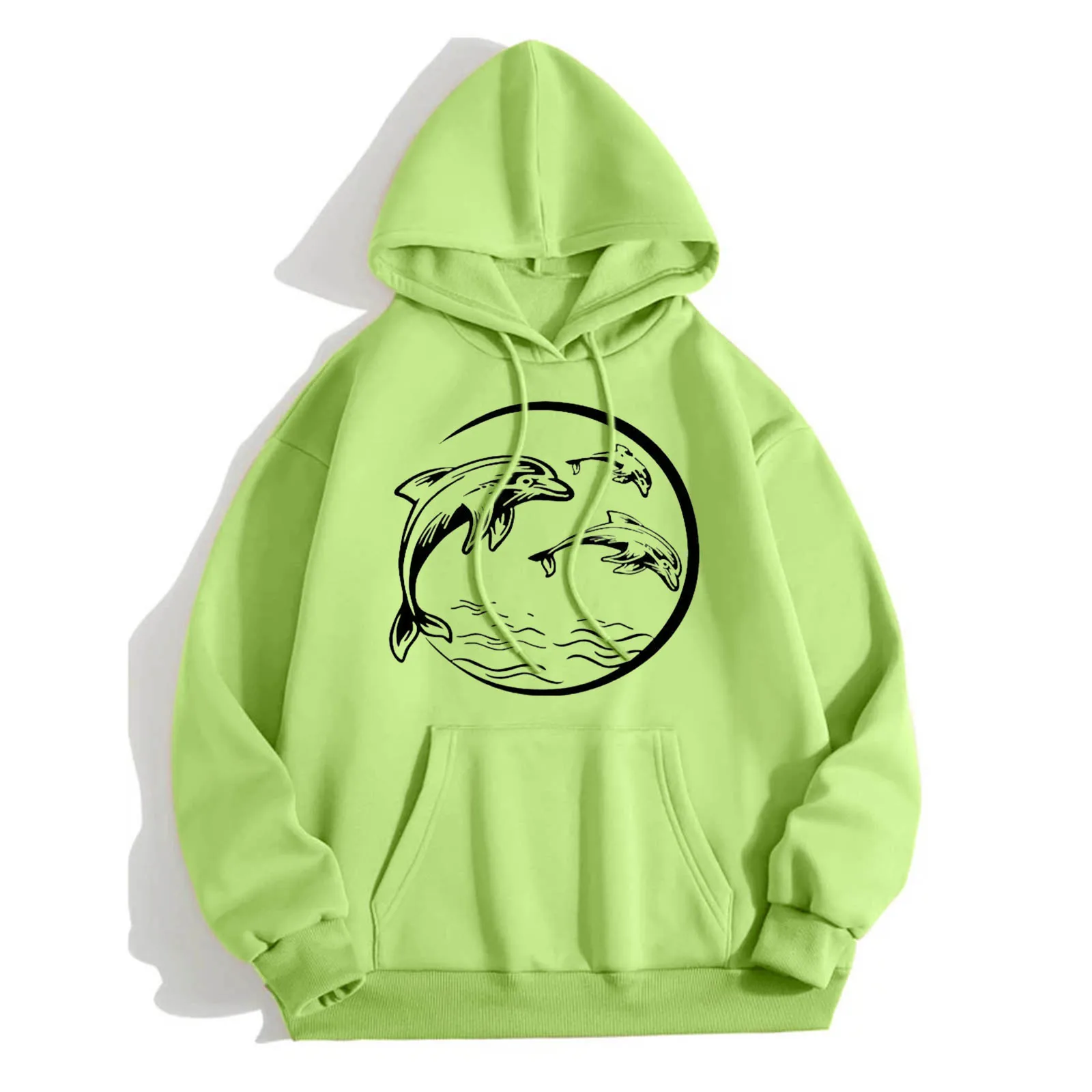 

Womens Monogram Print Long Sleeve Drawstring Hooded Sweatshirt Hoodie Dress Zipper Hoodie Sweatshirt