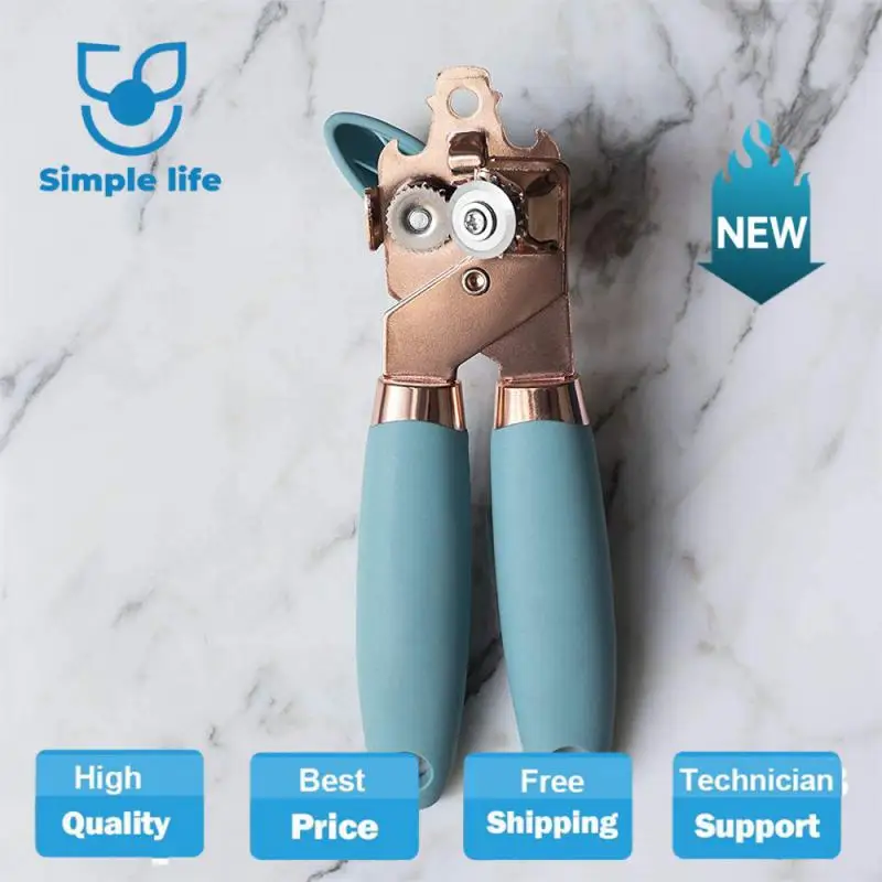 

Beverage Bottle Opener Simple And Easy Comfortable Stainless Steel Cutting Wheel Built-in Bottle Cap Opener Free Rotation Opener