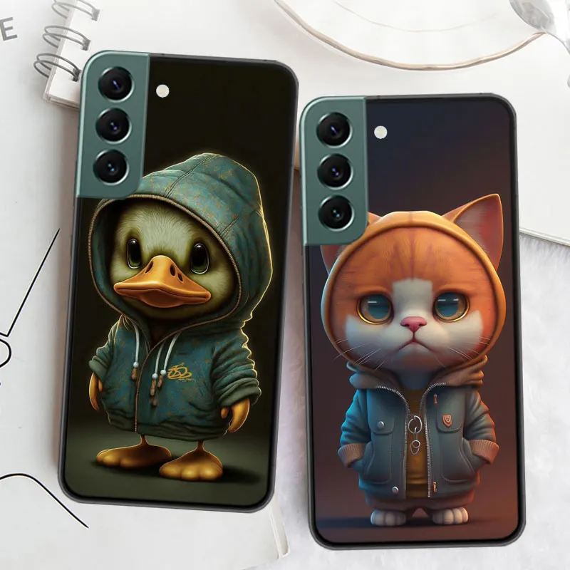 Чехол для телефона с изображением обезьяны лягушки свиньи коровы птицы кошки