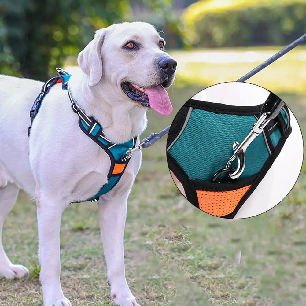 

Pet Chest Strap Reflective Explosion-proof Saddle Chest Vest Harness With Adjustable Buckle D Ring