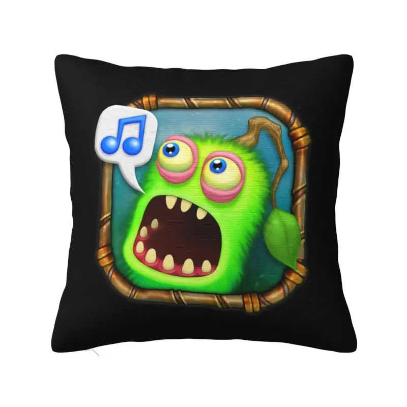 

My Singing Monsters Cartoon Cushion Cover Video Game Velvet Cute Pillow Cases for Car Sofa