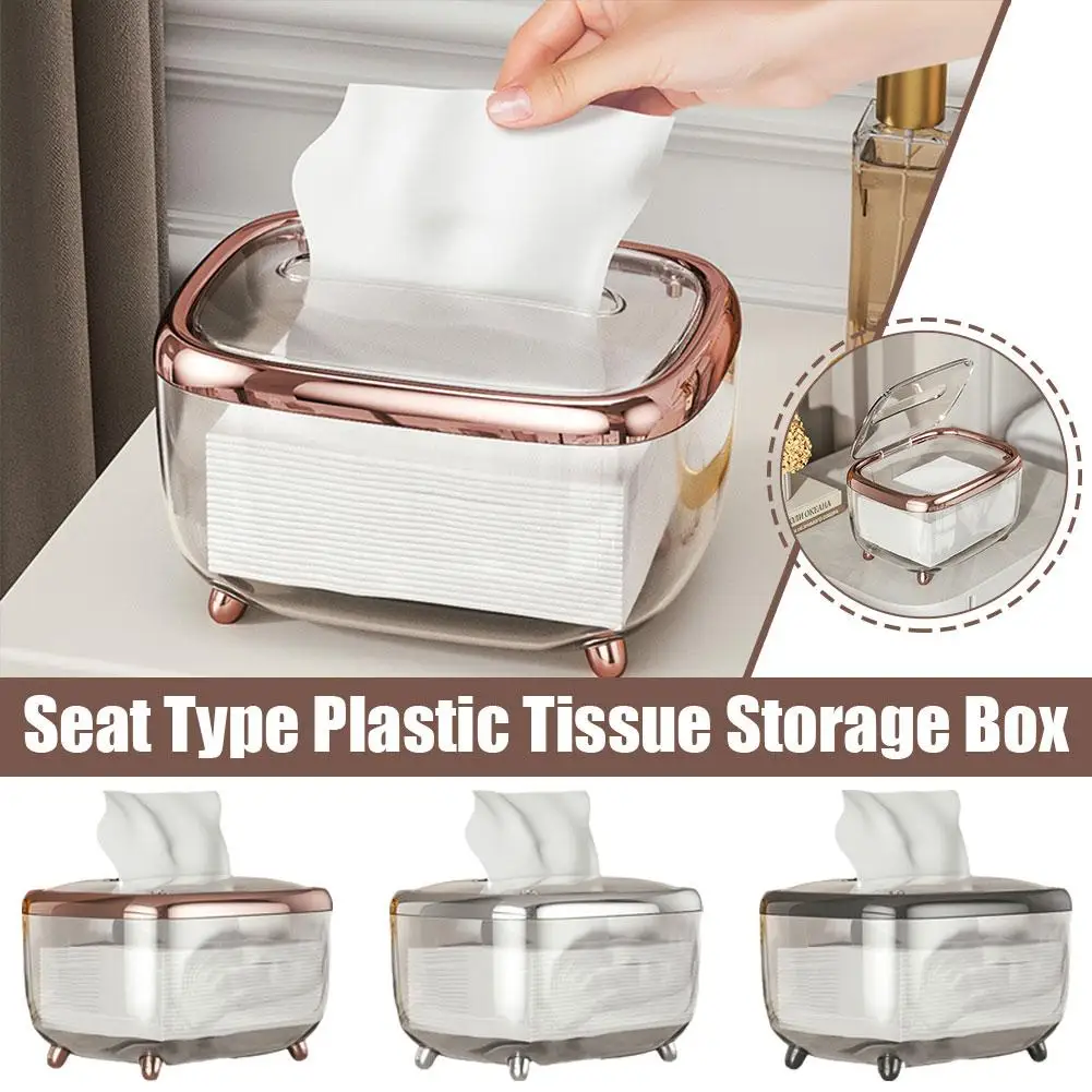 

Simple And Creative Tissue Box Home Living Room Fully Tissue Transparent Box Home Paper Drawer Box Napkin Storage Y6M1