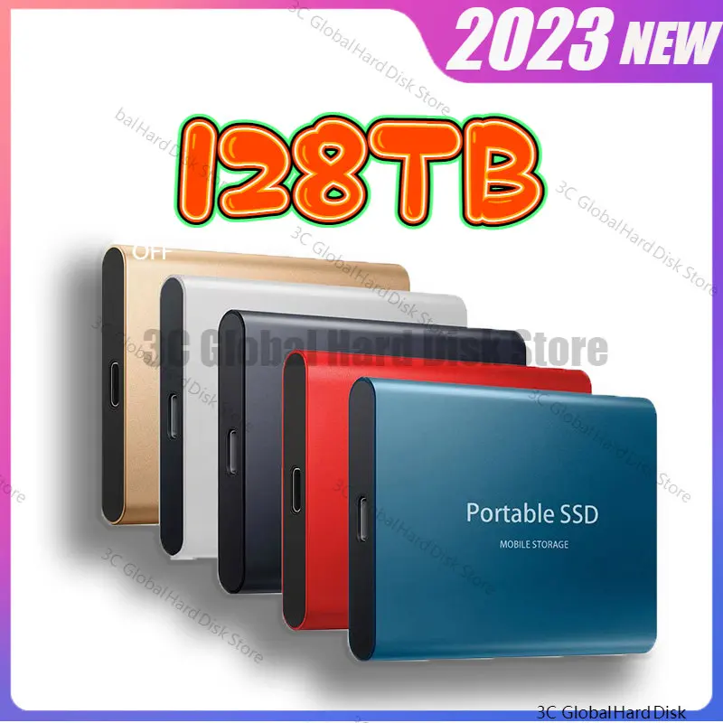 Mini SSD 1TB 2TB 128TB Portable External Solid State Hard Drive USB 3.1 Type-C Interface High-Speed Hard Disk for Laptop