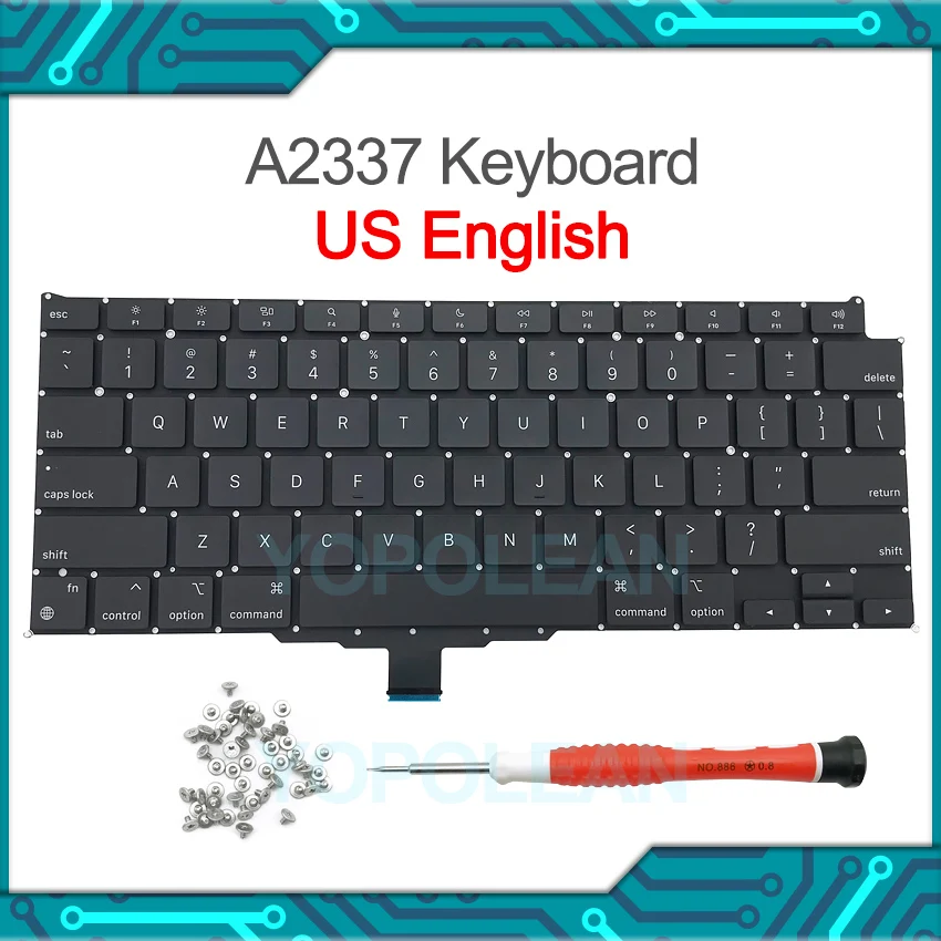 

Совершенно новая клавиатура A2337 US для Macbook Air 13 "M1 A2337, клавиатура для ноутбука 2020 года EMC 3598