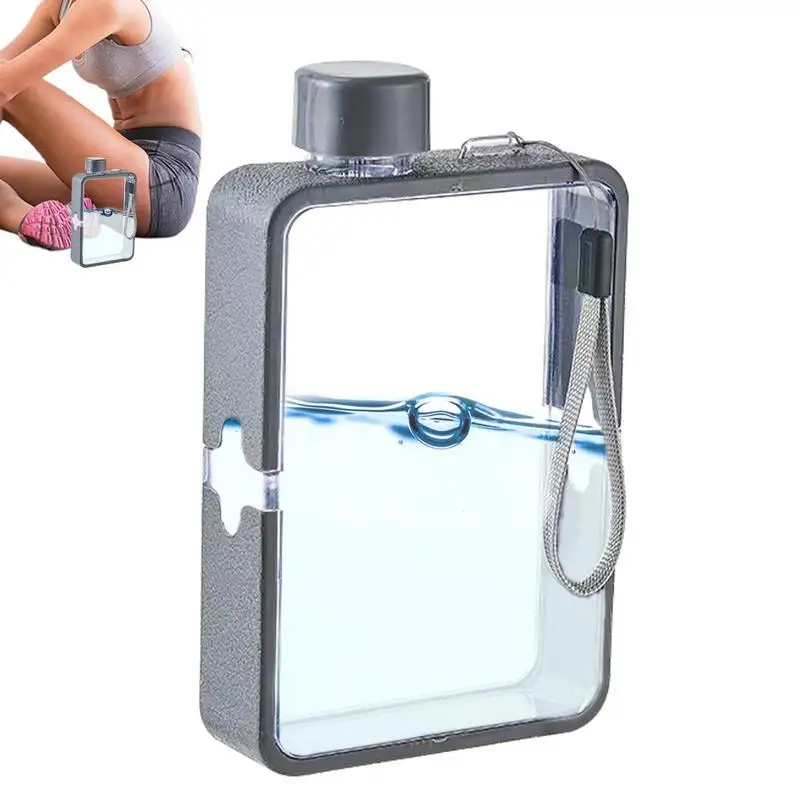 

Handbag Water Bottle 12.8 Oz Water Bottle Fits In Pocket Slim Travel Portable Bread Water Flask With Strap Kids Memo Bottle