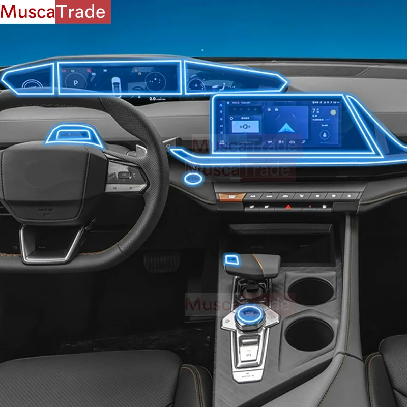 

TPU for Changan UNIV UNI-V Transparent Protection Film Car Interior Sticker Central Control Gear Door Navigation Dashboard Panel