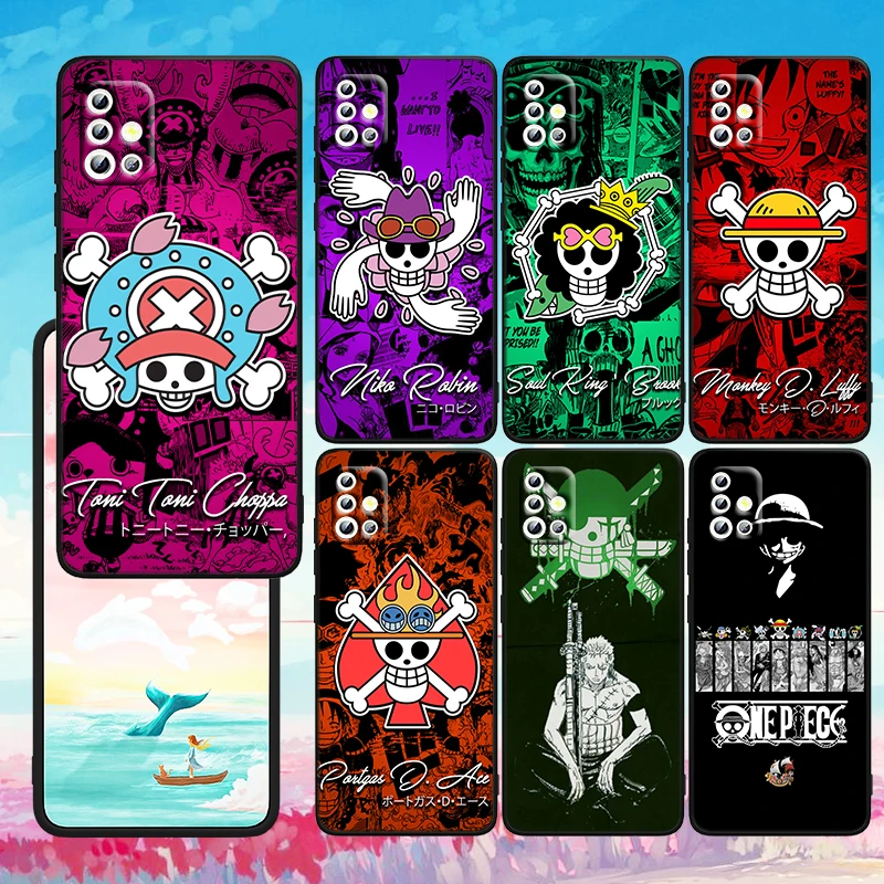 

One Piece Luffy Logo For Samsung S21 Plus Ultra S20 FE A52 A12 5G A8 A7 A6 A5 j4 j5 j6 j7 j8 2018 2017 Black Phone Case