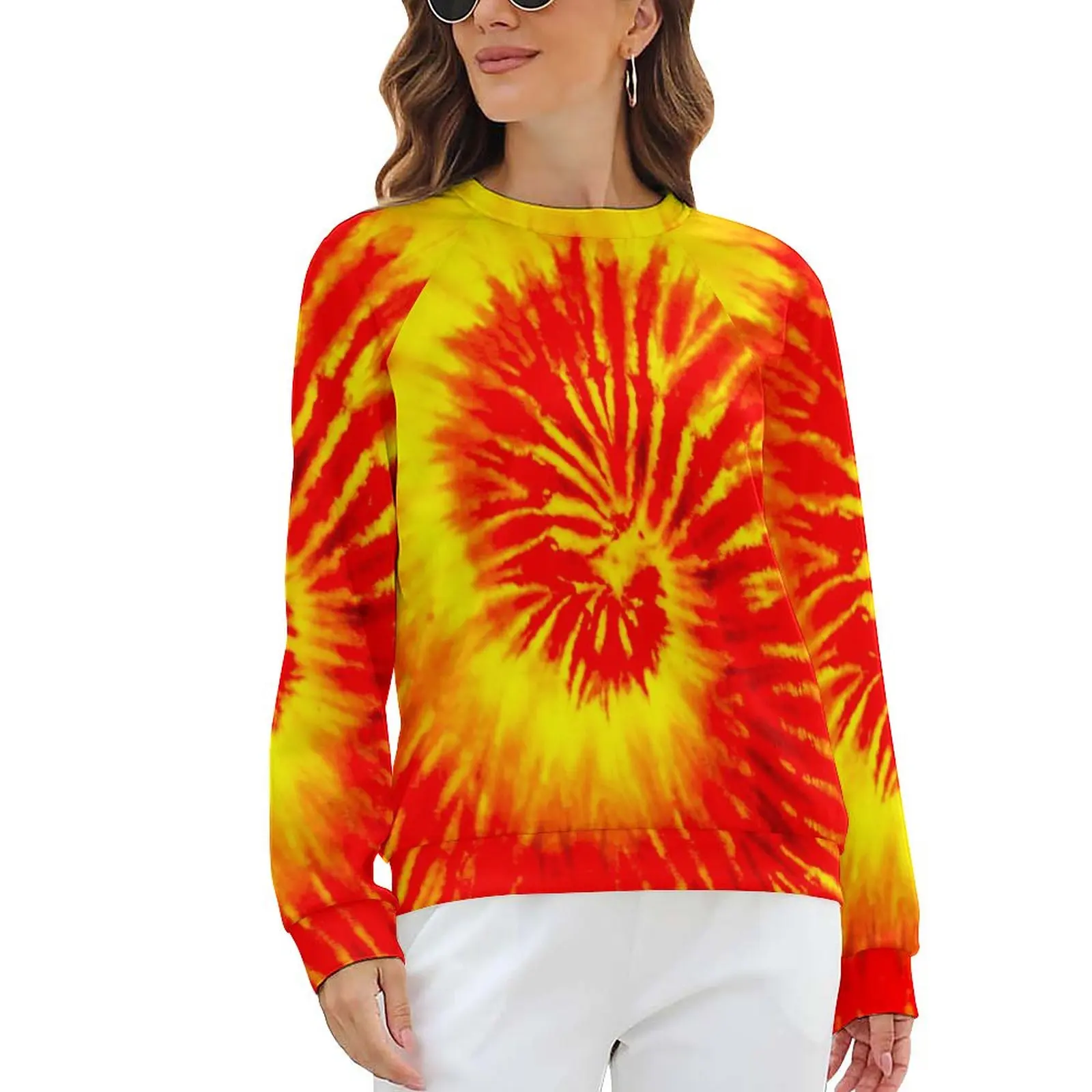 

Tie Dye Pattern Casual Hoodies Autumn Abstract Print Modern Hoodie Women Long Sleeve Oversize Streetwear Printed Sweatshirts
