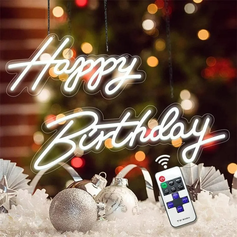 Неоновый светодиодный USB-светильник на день рождения гибкий прозрачный