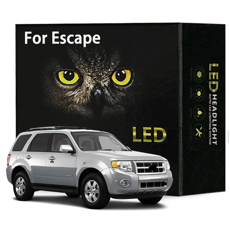 

For Ford Escape 2001-2012 Led Interior Light Kit Canbus Map Dome Trunk License Plate Light