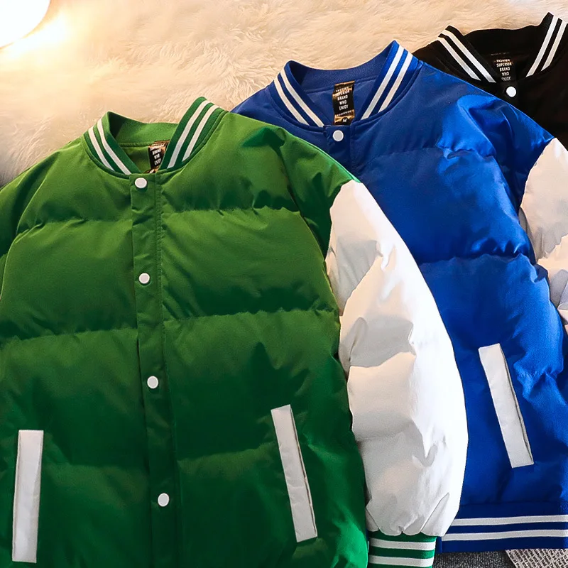 New Fall/Winter 2022 American Baseball Uniform Men's Cotton Jacket Loose Warm Cotton Fashion Men's Cotton Jacket