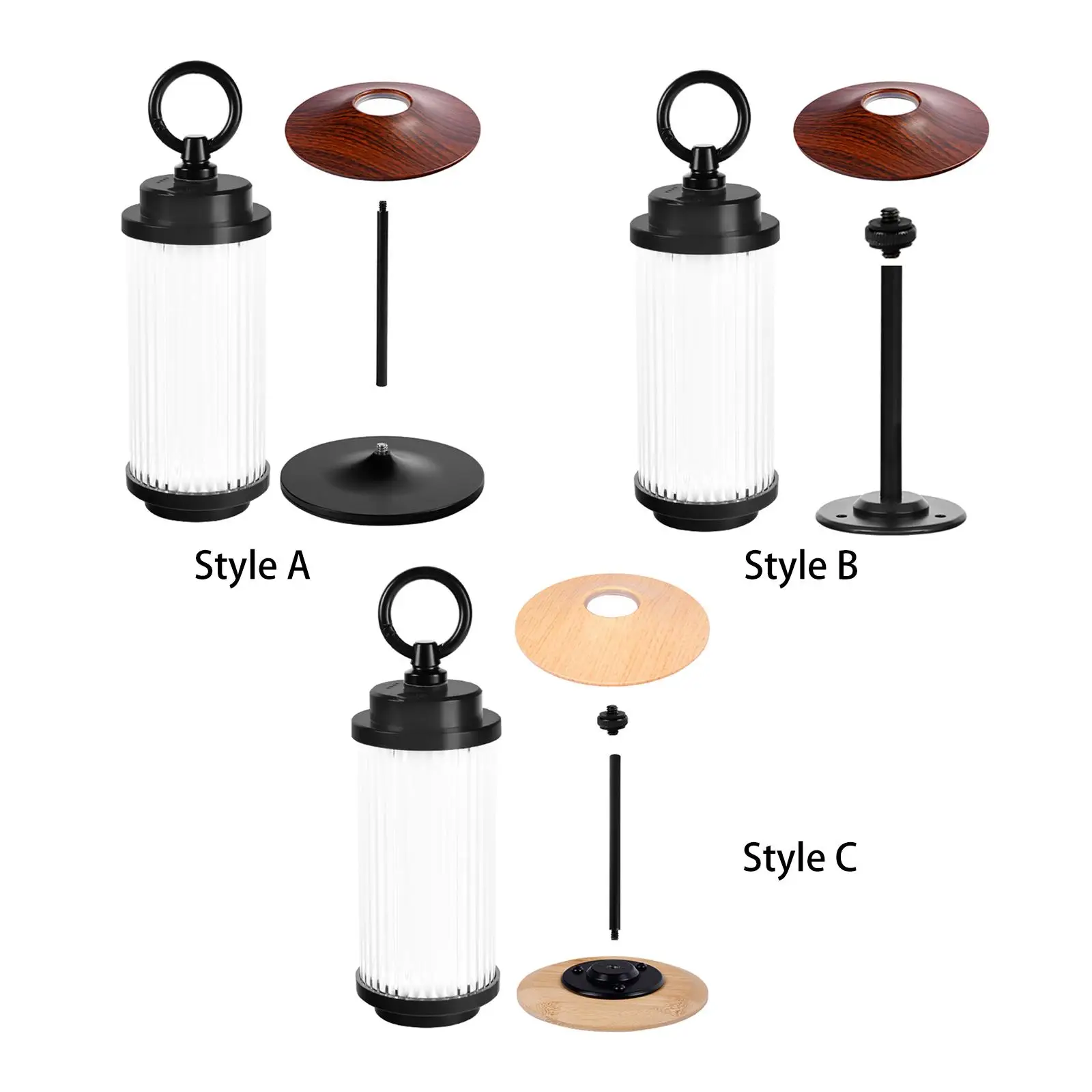 

Camping Lamp Tent Lighting Lightweight Waterproof Dimmable Vintage Style Table Lamp with Hook Work Light for Garage Lawn Outdoor