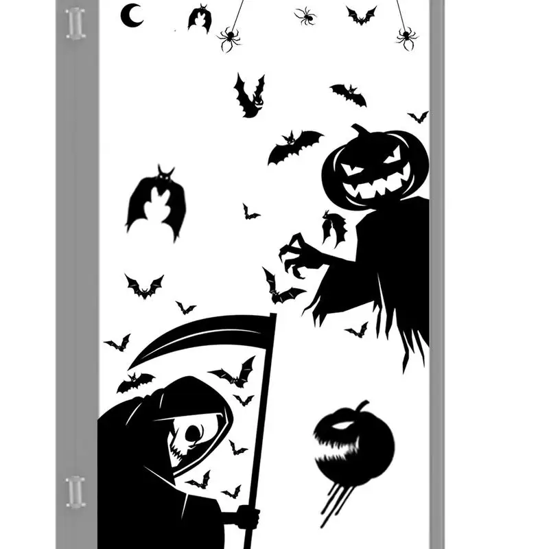

Scary Halloween Stickers 4pcs Window Clings Decals For Halloween Party Exquisite Ghost Shadow Window Decor Halloween Party