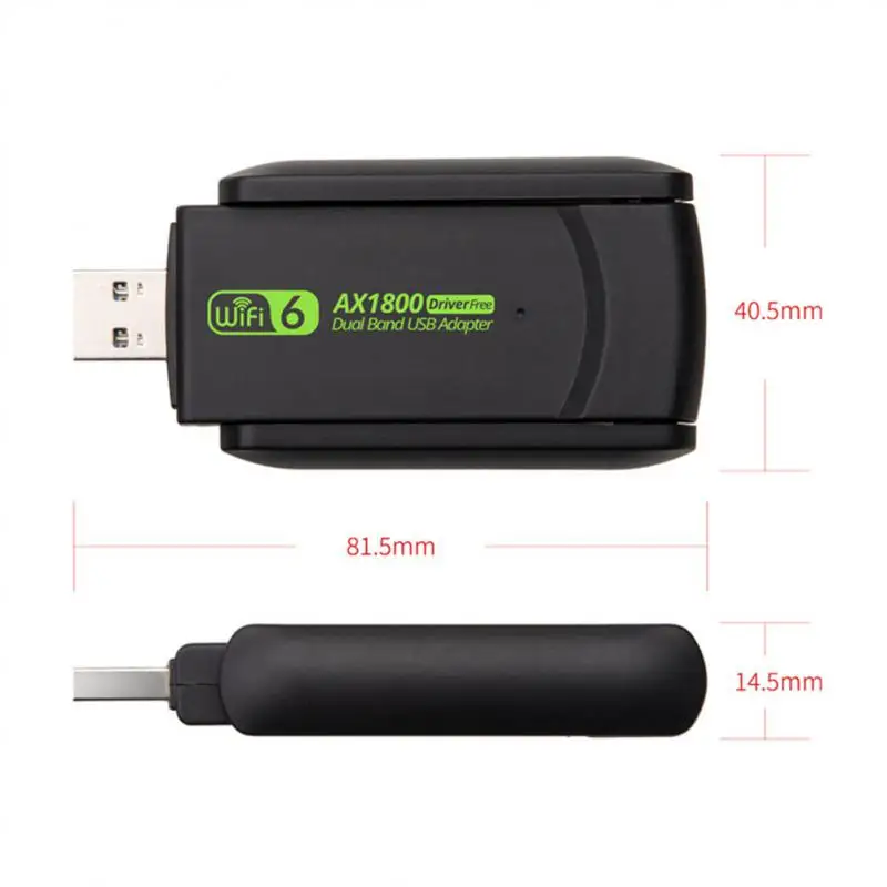 

USB Wi-Fi адаптер RYRA, 1800 Мбит/с, 2,4 + 5,8 ГГц