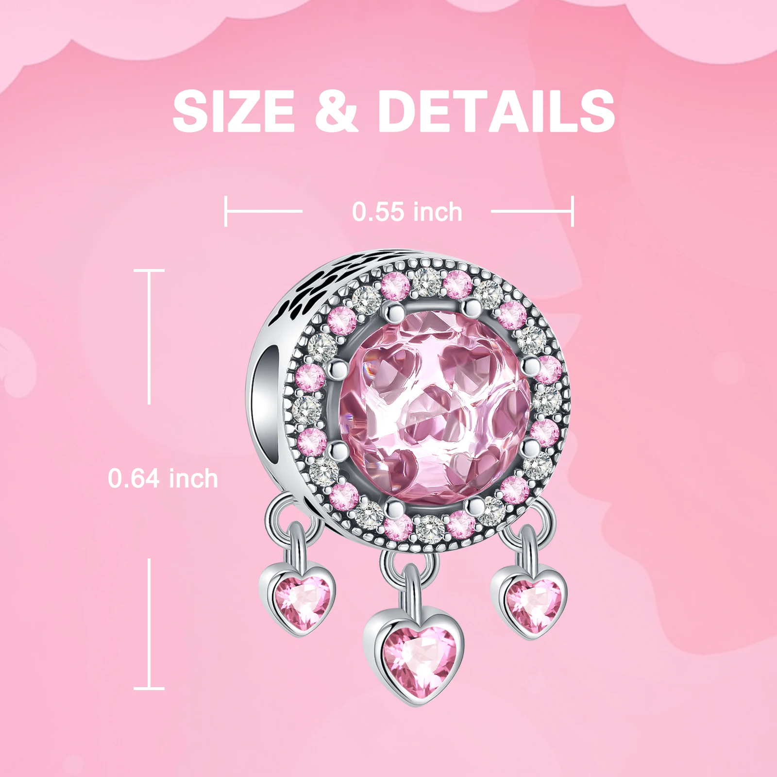 Цепочка-Шарм Ловец снов из серебра 925 пробы