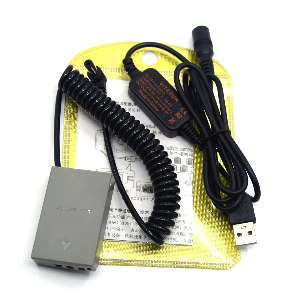 PS-BLS5 Фиктивная батарея BLS-5 Пружинный соединитель постоянного тока USB-кабель