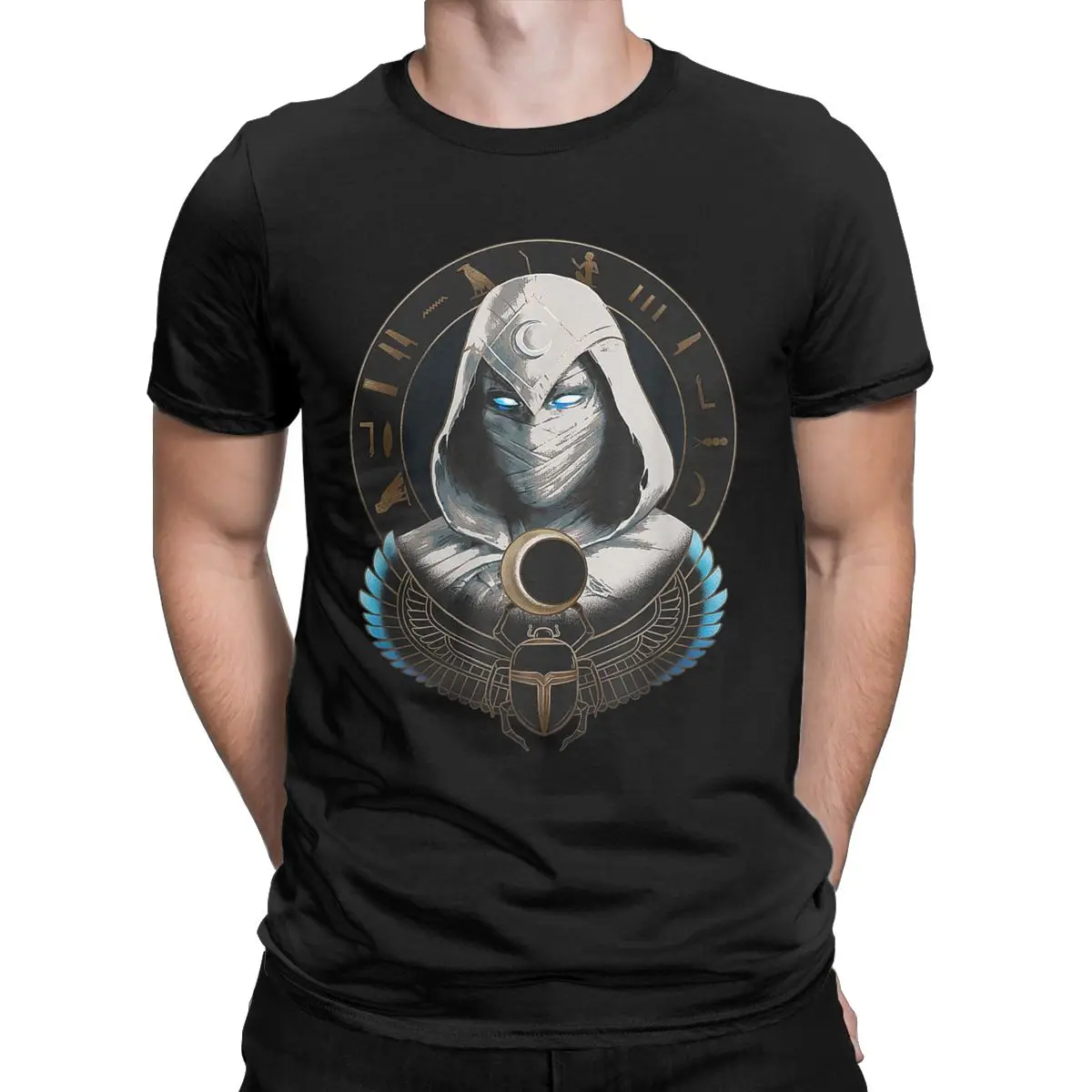 

Men's Marvel Marc Spector Moon Knight T Shirts Disney Pure Cotton Clothing Vintage Short Sleeve O Neck Tee Shirt Gift T-Shirts