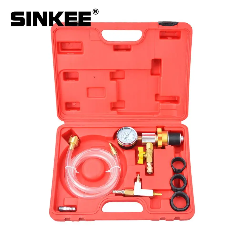 

Automotive Vacuum Cooling System Radiator Coolant Refill Purging Gauge Test Tool Kit
