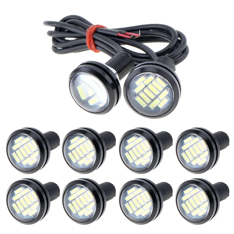 

10PCS Eagle Eye LED 12V 23mm 4014 12SMD Car Daytime Running Lights Backup Turn Signal Lamp White Red Yellow Blue Green Wholesale