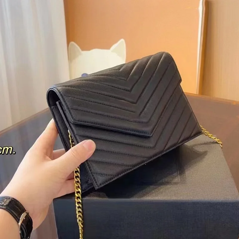 

Women's Luxury Single shoulder crossbody Bag Top leather caviar Classic designer Envelope Bag Fashion Casual clutch purse