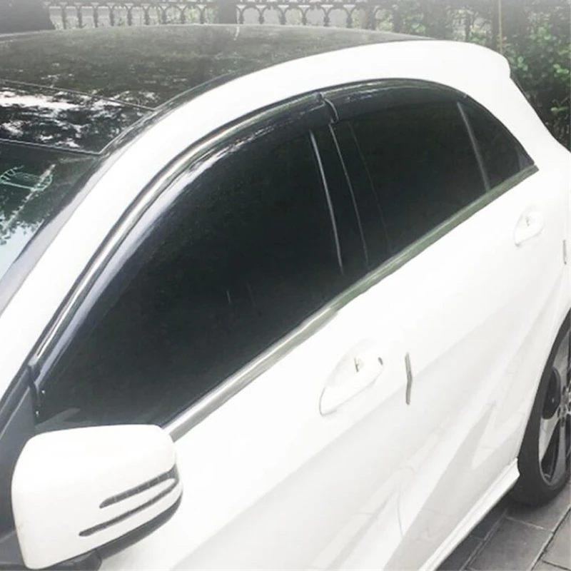 Для Benz A Class W176 оконный козырек A160 A180 A200 4 шт. боковые водонепроницаемые украшения