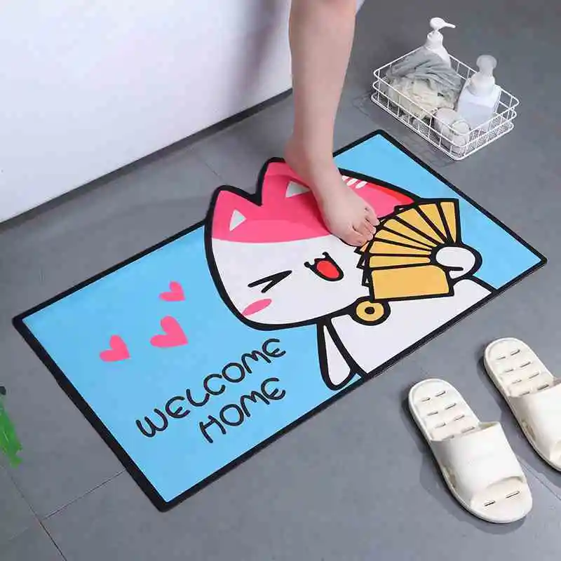 

Коврик для прихожей, коврик для гостиной, нескользящий коврик для ванной, абсорбирующий напольный коврик для ванной, кухонный коврик для ног